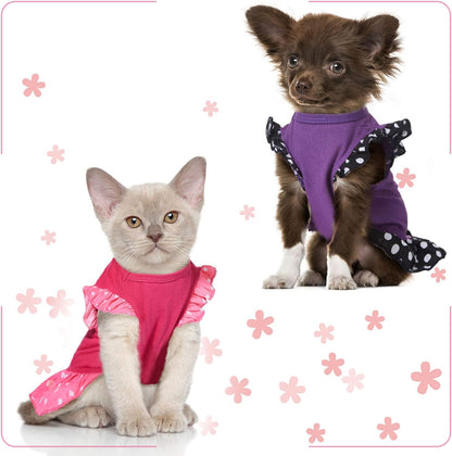 2 Set Dog Dresses for Dogs XS/S/M/L, Love and Me, Medium
